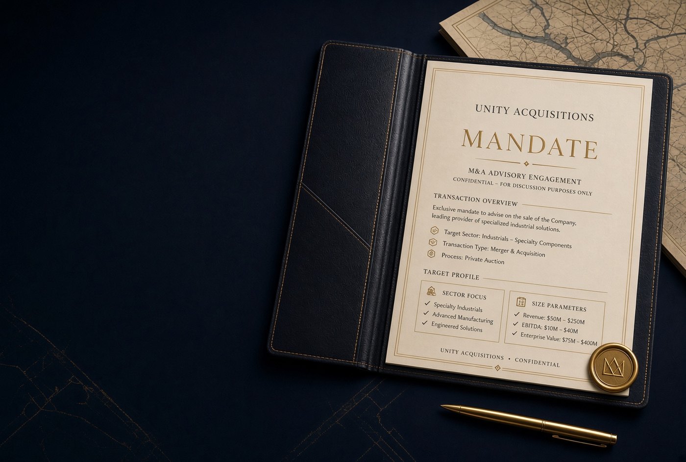 Unity acquisitions mandate folio